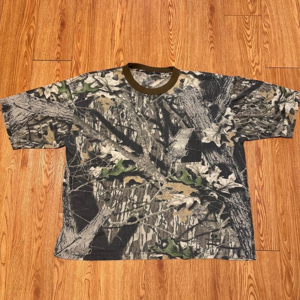 Vintage Camo Men's Shirt Pocket Baggy Mossy Oak 90s Measures XL